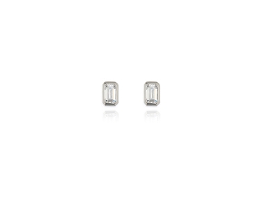 Elin EP Pierced Earrings   Rhodium Crystal