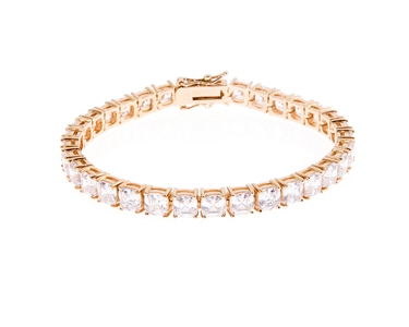 Cubic Zirconia Adele Tennis Bracelet Bracelets   Gold Crystal