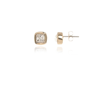 Crystal  Joely Pierced Earrings  | Gold Crystal