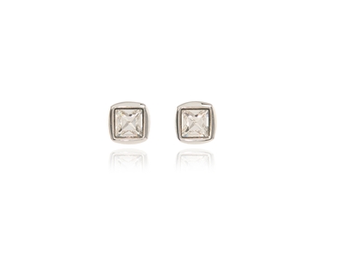 Crystal  Joely Pierced Earrings  | Rhodium Crystal