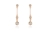 Crystal  Drea Pierced Earrings  | Pink Gold Crystal