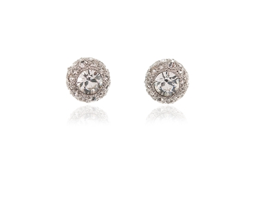 Crystal  Ona/10 Pierced Earrings  | Rhodium Crystal