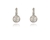 Crystal  Elise Lever Back Earrings  | Rhodium Crystal