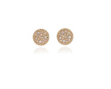 Crystal  Bree/M Pierced Earrings  | Gold Crystal