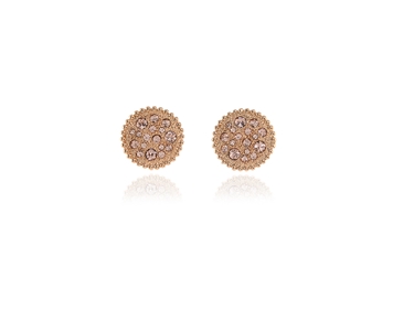 Crystal  Bree/M Pierced Earrings  | Pink Gold Vintage Rose