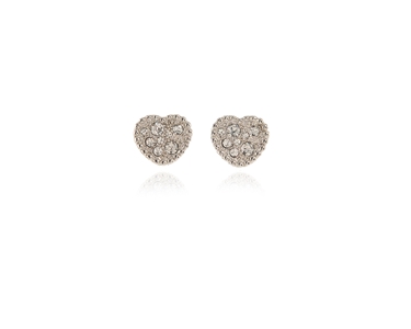 Crystal  Bree/H Pierced Earrings  | Rhodium Crystal