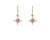Crystal  North Star Earrings Earrings  | Pink Gold Vintage Rose