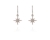 Crystal  North Star Earrings Earrings  | Rhodium Crystal