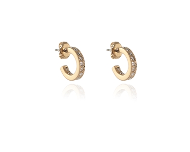 Crystal  Saga/S Pierced Earrings  | Gold Crystal