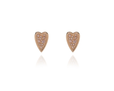 Crystal  Nadalia Pierced Earrings  | Pink Gold Vintage Rose