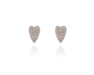 Crystal  Nadalia Pierced Earrings  | Rhodium Silver Shade