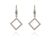 Crystal  Cubitz Lever Back Earrings  | Rhodium Crystal