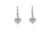 Crystal  Ona Heart Lever Back Earrings  | Rhodium Crystal