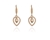 Crystal  Taja Lever Back Earrings  | Gold Golden Shadow
