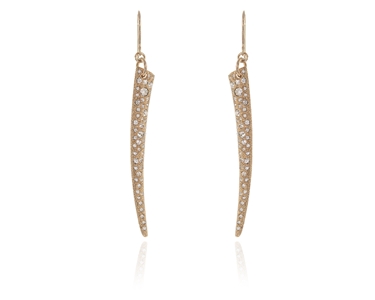 Crystal  Nahla Hook Wire Earrings  | Gold Crystal