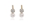 Crystal  Pam Pearl Earrings  | Gold White Pearl