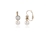 Crystal  Mimi Pearl Earrings  | Gold White Pearl