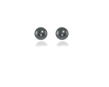 Crystal  Mac/10 Pearl Earrings  | Rhodium Black Pearl
