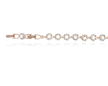 Crystal  Scolari Bracelet  | Pink Gold Crystal