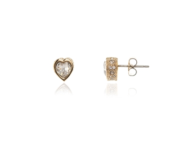 Crystal  Zazu Pierced Earrings  | Gold Crystal