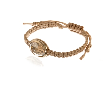 Crystal  Mabli Nautical Cord Bracelet  | Gold Golden Shadow
