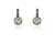 Crystal  Elise Lever Back Earrings  | Gun Metal Crystal