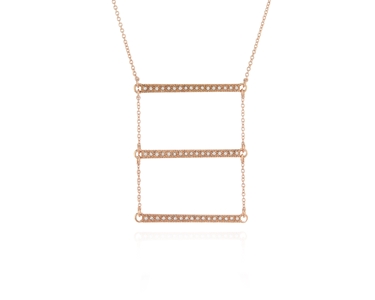 Crystal  Lada Necklace  | Pink Gold Crystal