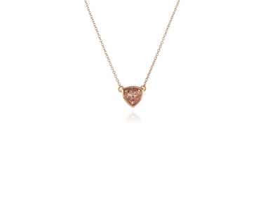 Crystal  Trilliant Pendant Small | Pink Gold Vintage Rose