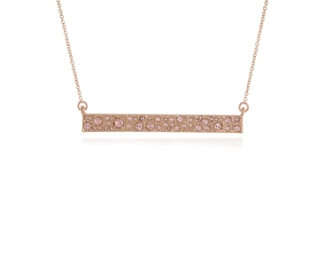 Crystal  Bardot Necklace  | Pink Gold Vintage Rose