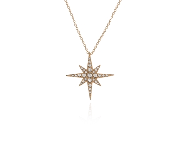 Crystal  North Star Pendant Small | Gold Crystal