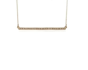 Crystal  Stick Necklace  | Gold Crystal