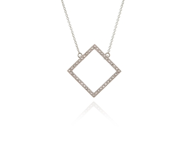 Crystal  Cubitz Necklace  | Rhodium Crystal
