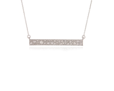 Crystal  Bardot Necklace  | Rhodium Crystal