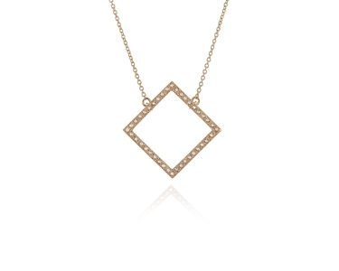 Crystal  Cubitz Necklace  | Gold Crystal