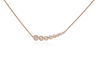 Crystal  Arisa Necklace  | Pink Gold Crystal