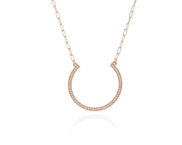 Crystal  Ofira Necklace Large | Pink Gold Crystal