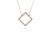 Crystal  Cubitz Necklace  | Pink Gold Crystal