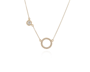 Crystal  Hamo Necklace  | Gold Crystal