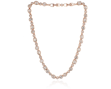 Crystal  Bea Necklace  | Pink Gold Crystal