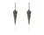 Crystal  Dart Hook Wire Earrings  | Gun Metal Silver Shade