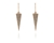 Crystal  Dart Hook Wire Earrings  | Pink Gold Crystal