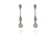 Crystal  Drea Pierced Earrings  | Gun Metal Silver Shade