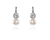 Crystal  Pam Pearl Earrings  | Rhodium White Pearl
