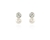 Crystal  Mimi 8mm Pearl Earrings  | Rhodium White Pearl