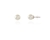 Crystal  Mac/10 Pearl Earrings  | Rhodium White Pearl