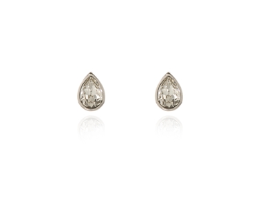 Crystal  Ran Pierced Earrings  | Rhodium Crystal