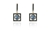 Crystal  Thisbe Pierced Earrings  | Gun Metal Light Sapphier