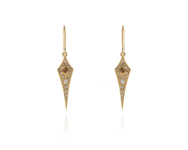 Crystal  Medina Hook Wire Earrings  | Gold Crystal