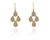 Crystal  Lakin Pierced Earrings  | Gold Crystal