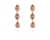 Crystal  Rani Pierced Earrings  | Pink Gold Vintage Rose